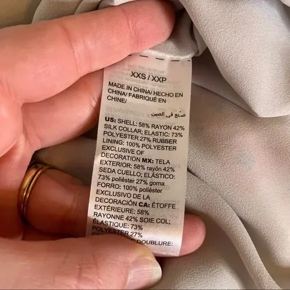 WHBM white pink floral burnout sheer top XXS NWT - Picture 12 of 14